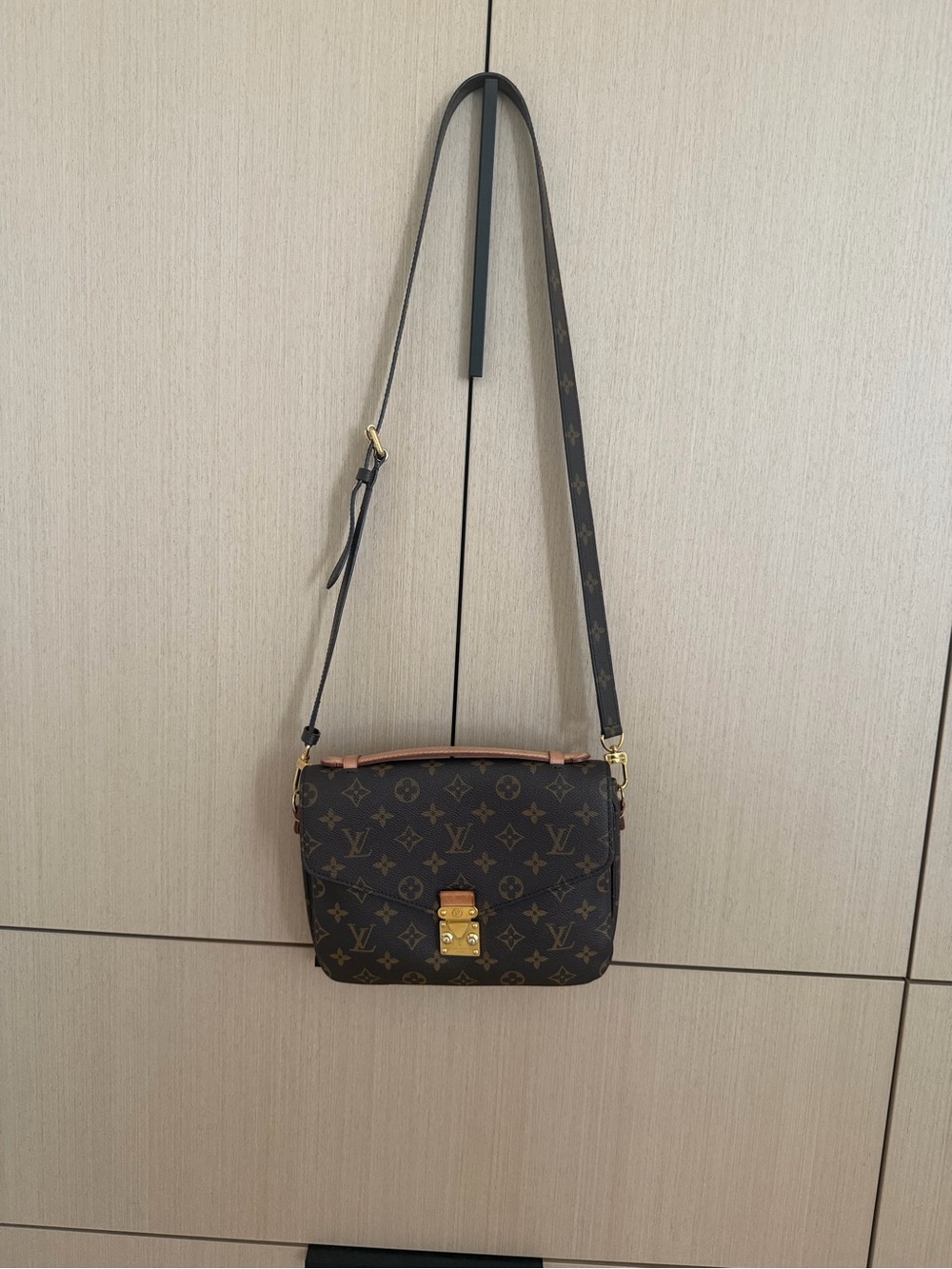 Louis Vuitton Monogram Canvas Crossbody with Gold Hardware